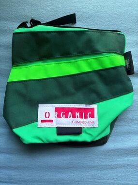 Organic Climbing USA Chalk Bag Neon Green & Black Rock Climbing Bag